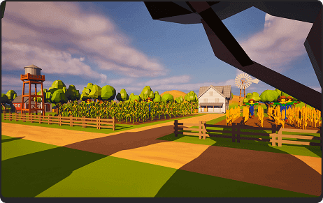 Landscape picture of corn and wheatfields